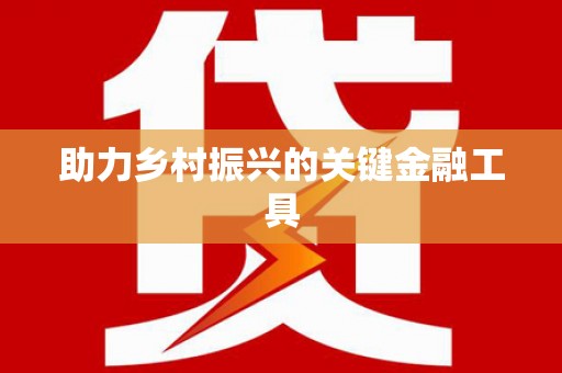 新乡助力乡村振兴的关键金融工具