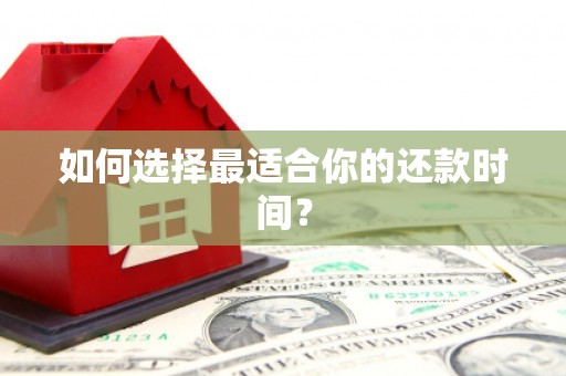 新乡如何选择最适合你的还款时间？