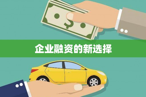 新乡企业融资的新选择