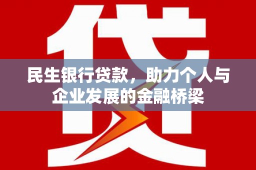 新乡民生银行贷款，助力个人与企业发展的金融桥梁