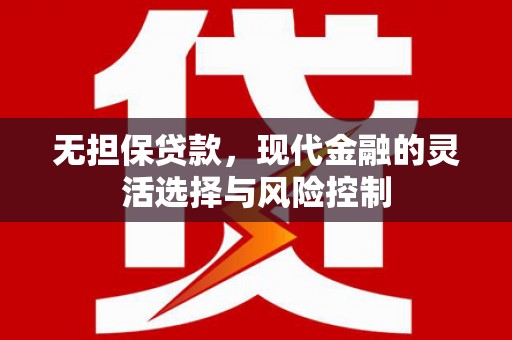 新乡无担保贷款，现代金融的灵活选择与风险控制