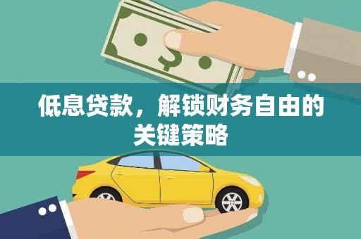 新乡低息贷款，解锁财务自由的关键策略