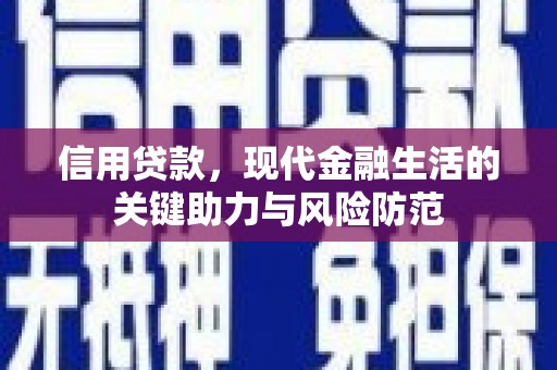 新乡信用贷款，现代金融生活的关键助力与风险防范