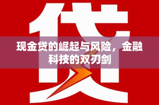 新乡现金贷的崛起与风险，金融科技的双刃剑