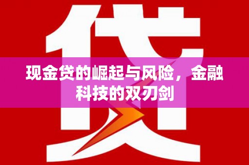 新乡现金贷的崛起与风险，金融科技的双刃剑