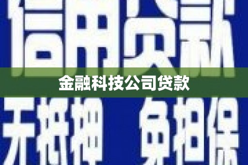 新乡金融科技公司贷款