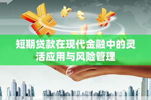 新乡短期贷款在现代金融中的灵活应用与风险管理