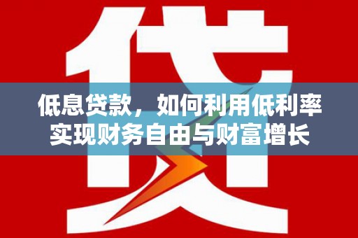 新乡低息贷款，如何利用低利率实现财务自由与财富增长